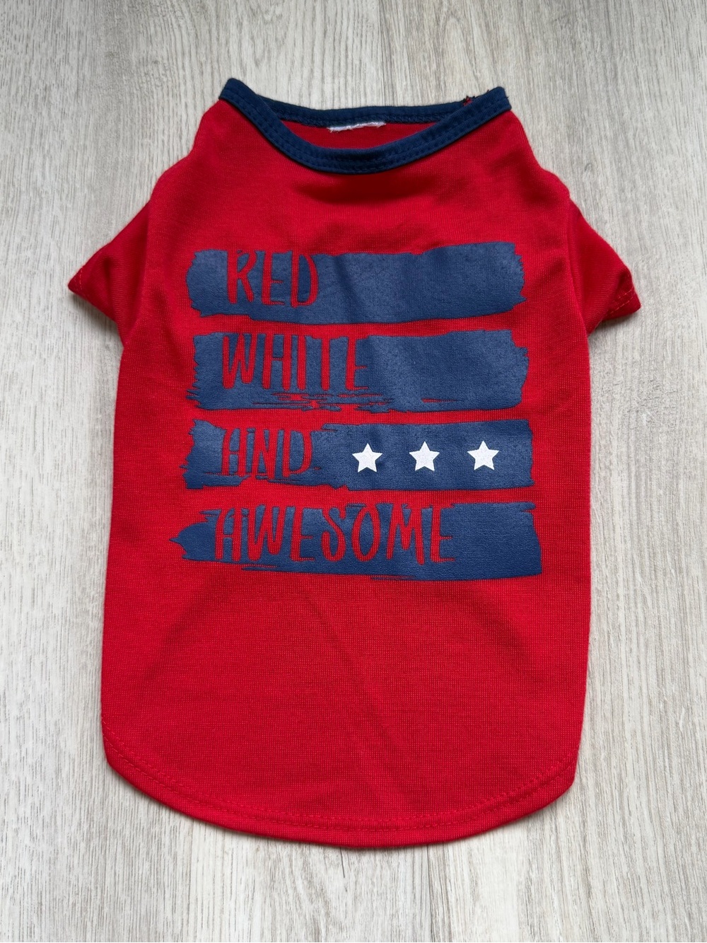 Pets/Small Puppy Dog - Red, White & Awesome Patriotic Graphic Tee - size XS
